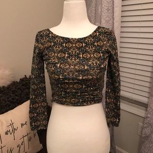 Crop Top with 3/4 Sleeve